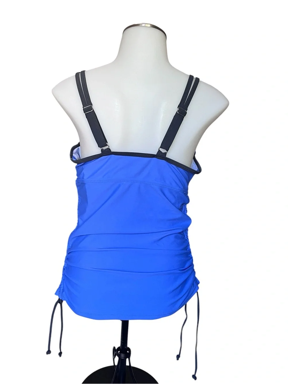 NWT Size Medium Periwinkle and Charcoal Grey Interchangeable Tankini - Picture 2 of 6